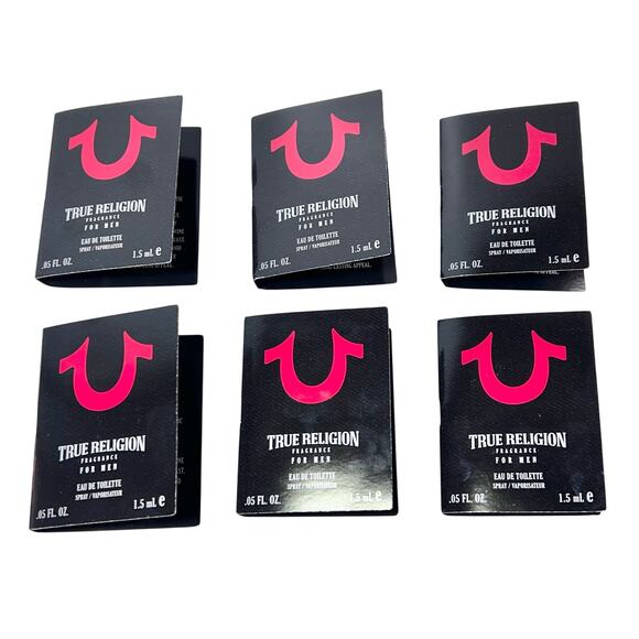 True Religion Other - True Religion Mens Cologne Eau de Toilette Samples Lot of 6, .05 fl oz Travel
